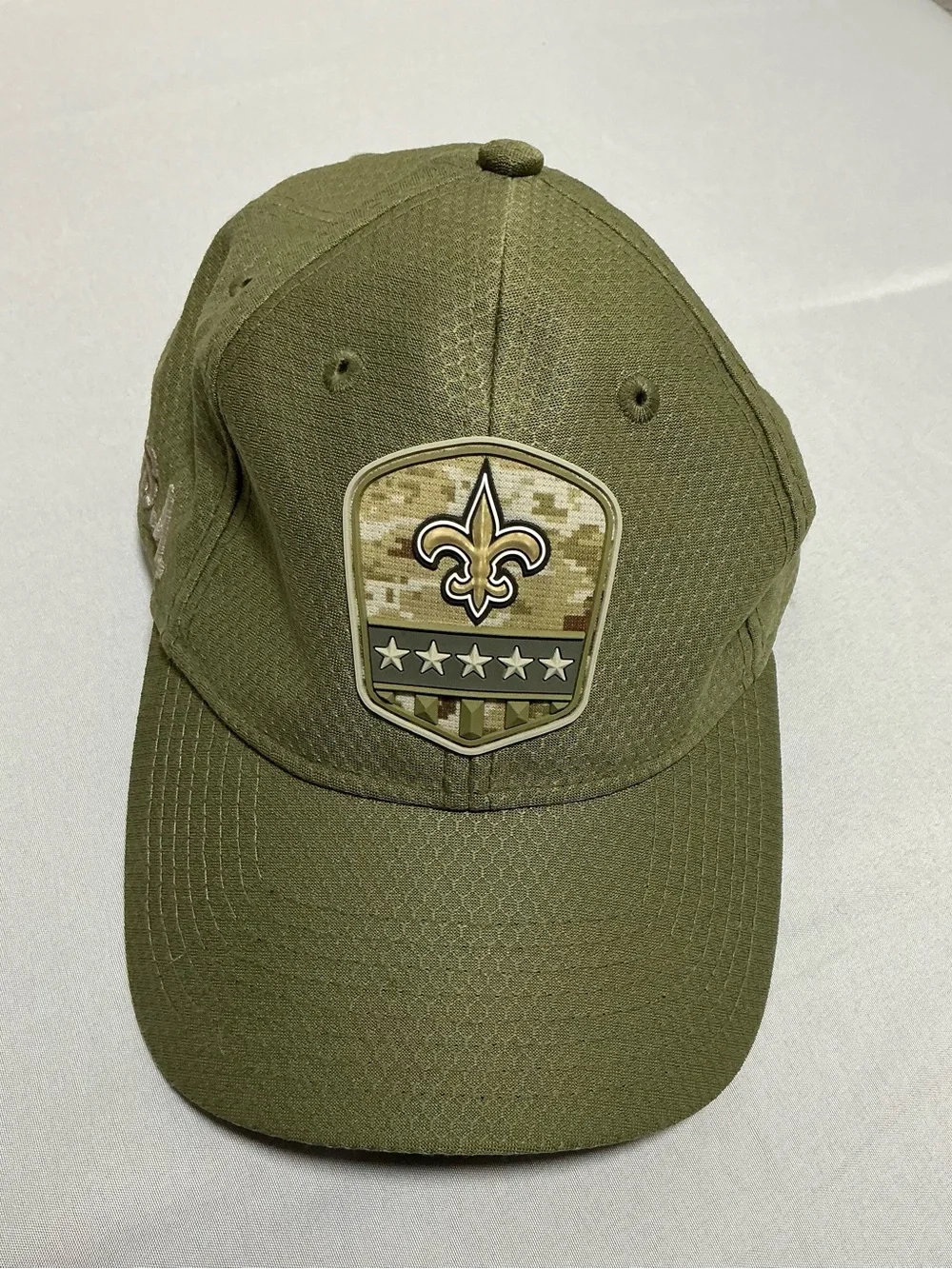 New Era 9twenty New Orleans saints Olive Green Fleur-de-Lis Military Patch Cap